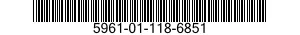 5961-01-118-6851 SEMICONDUCTOR DEVICE,DIODE 5961011186851 011186851