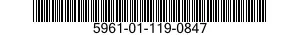 5961-01-119-0847 SEMICONDUCTOR DEVICE,DIODE 5961011190847 011190847
