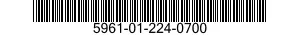 5961-01-224-0700 SEMICONDUCTOR DEVICE,DIODE 5961012240700 012240700