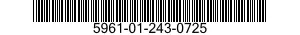 5961-01-243-0725 SEMICONDUCTOR DEVICE ASSEMBLY 5961012430725 012430725