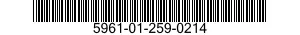 5961-01-259-0214 TRANSISTOR 5961012590214 012590214