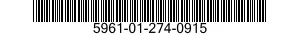 5961-01-274-0915 SEMICONDUCTOR DEVICE,DIODE 5961012740915 012740915