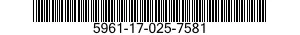 5961-17-025-7581 TRANSISTOR 5961170257581 170257581