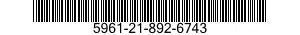 5961-21-892-6743 SEMICONDUCTOR DEVICE,DIODE 5961218926743 218926743