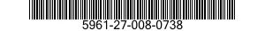 5961-27-008-0738 SEMICONDUCTOR DEVICE,DIODE 5961270080738 270080738