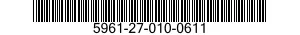 5961-27-010-0611 SEMICONDUCTOR DEVICE,DIODE 5961270100611 270100611