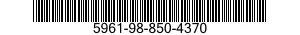 5961-98-850-4370 TRANSISTOR 5961988504370 988504370