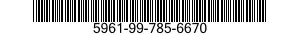 5961-99-785-6670 RECTIFIER,SEMICONDUCTOR DEVICE,UNITIZED 5961997856670 997856670