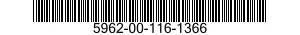 5962-00-116-1366 MICROCIRCUIT,LINEAR 5962001161366 001161366