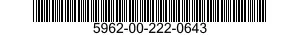 5962-00-222-0643  5962002220643 002220643