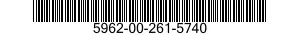 5962-00-261-5740  5962002615740 002615740