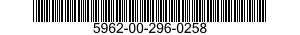 5962-00-296-0258  5962002960258 002960258