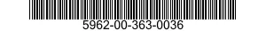 5962-00-363-0036  5962003630036 003630036