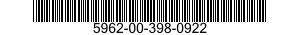 5962-00-398-0922  5962003980922 003980922