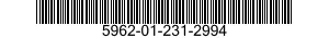 5962-01-231-2994  5962012312994 012312994