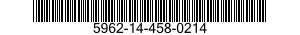 5962-14-458-0214 MICROCIRCUIT,MEMORY 5962144580214 144580214