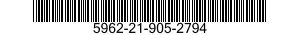 5962-21-905-2794 MICROCIRCUIT,MEMORY 5962219052794 219052794