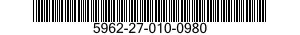 5962-27-010-0980 MICROCIRCUIT,DIGITAL 5962270100980 270100980