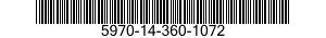 5970-14-360-1072 INSULATION SLEEVING,ELECTRICAL,SPECIAL PURPOSE 5970143601072 143601072
