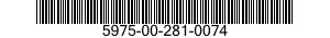 5975-00-281-0074  5975002810074 002810074