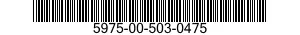 5975-00-503-0475 CABLE NIPPLE,ELECTRICAL 5975005030475 005030475