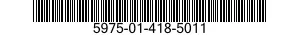5975-01-418-5011 PLATE,ELECTRICAL GROUNDING 5975014185011 014185011