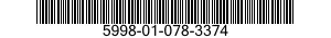 5998-01-078-3374 END ITEM DELETED/NO FURTHER APPLICATION 5998010783374 010783374