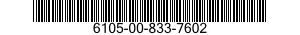 6105-00-833-7602 MOTOR-TACHOMETER GENERATOR 6105008337602 008337602