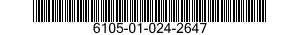 6105-01-024-2647 MOTOR,DIRECT CURRENT 6105010242647 010242647