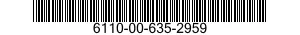 6110-00-635-2959  6110006352959 006352959