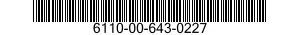6110-00-643-0227 VOLTAGE REGULATOR SUBASSEMBLY 6110006430227 006430227