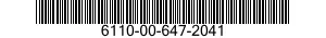 6110-00-647-2041  6110006472041 006472041