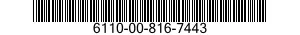 6110-00-816-7443  6110008167443 008167443