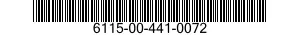 6115-00-441-0072  6115004410072 004410072