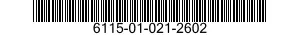 6115-01-021-2602  6115010212602 010212602