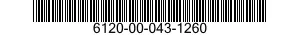6120-00-043-1260  6120000431260 000431260