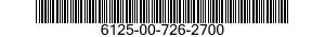 6125-00-726-2700  6125007262700 007262700