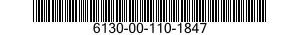 6130-00-110-1847  6130001101847 001101847