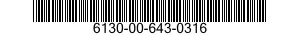 6130-00-643-0316  6130006430316 006430316