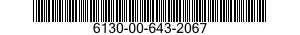 6130-00-643-2067  6130006432067 006432067