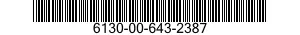 6130-00-643-2387  6130006432387 006432387