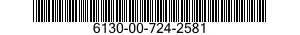 6130-00-724-2581  6130007242581 007242581