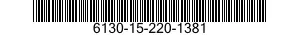 6130-15-220-1381 POWER PLANT,ELECTRIC 6130152201381 152201381