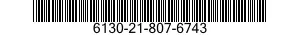 6130-21-807-6743  6130218076743 218076743