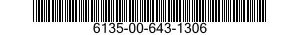 6135-00-643-1306 BATTERY,NONRECHARGEABLE 6135006431306 006431306