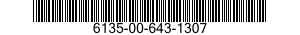 6135-00-643-1307 BATTERY,NONRECHARGEABLE 6135006431307 006431307