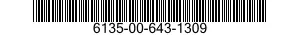 6135-00-643-1309 BATTERY,NONRECHARGEABLE 6135006431309 006431309