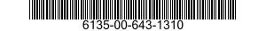 6135-00-643-1310 BATTERY,NONRECHARGEABLE 6135006431310 006431310