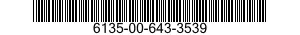 6135-00-643-3539 BATTERY,NONRECHARGEABLE 6135006433539 006433539