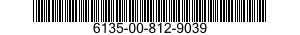 6135-00-812-9039 BATTERY,NONRECHARGEABLE 6135008129039 008129039